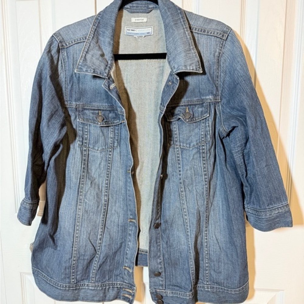 MATERNITY Old Navy Blue Denim Jacket L/XL AJ